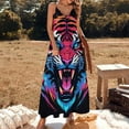 thumbnail image 2 of Tiger Animal Graffiti Sleeveless Dress Women's Luxury Party Dress Birthday Dresses for Women, 2 of 7
