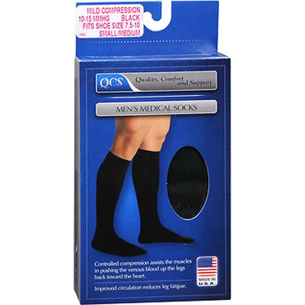Men's Medical Socks Mild Small/Medium, Black 1 pr