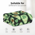 thumbnail image 5 of Pofeuu Avocado Heart Print Bed Blanket, Soft Flannel Blankets for Bed,Sofa, Couch, Chair, 50 X 60 Inches, Double Layer, 5 of 8