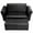 Black, variant on Barara King Kids Sofa, Armrest Chair Couch Lounge,Black/White Kids Double Sofa with Ottoman-Black
