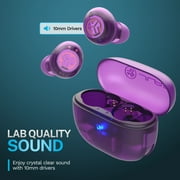 JLab GO Pop ANC Bluetooth Earbuds, Charging Case, Transparent Purple