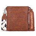 thumbnail image 4 of Montana West Crossbody Bags for Women Multi Pocket Cross Body Bag Purses with Guitar Strap, Cow-Brown, 4 of 7