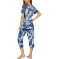 thumbnail image 4 of DOPI Women's Pajama Set Short Sleeved 2-piece Casual Set with Pockets, Multiple Colors, and Sizes, 4 of 5