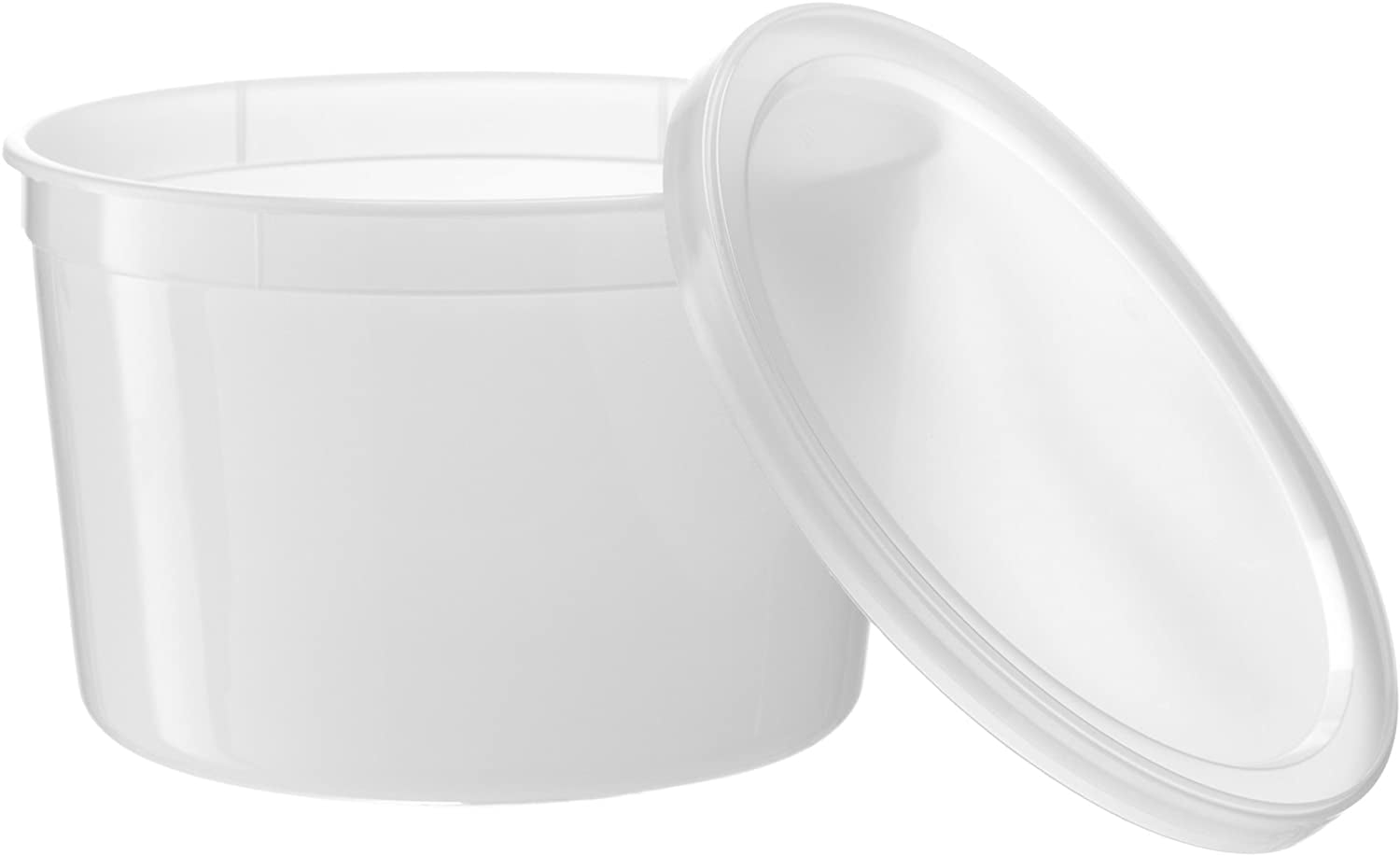 [10 Count 64 Oz Combo] Basix Round Clear Food Storage Deli Container With  Lids, Perfect For Meal Prep Soup, Ice Cream, Freezer, Dishwasher And