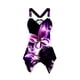 thumbnail image 4 of Rose & Skull Print Dress, Gothic Sleeveless Asymmetrical Hem Dress, Women's Clothing, 4 of 5