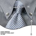 thumbnail image 5 of Gymnture 2pcs Men's Alloy Collar Bar Pin Clips - Tie Clasp Stay Brooch, 5 of 10