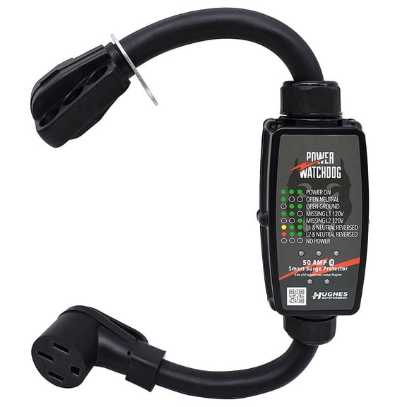 Power Watchdog PWD50 Smart RV Portable Surge Protector 50 Amp - Patented Bluetooth Connectivity - Monitor Voltage/Amperage/Wattage - IP65 Water-Resistant