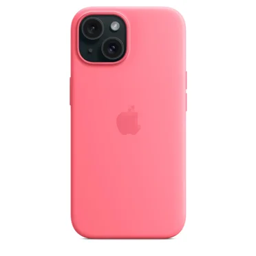 For iPhone 15 Plus Silicone Case with MagSafe，Pink