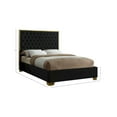 thumbnail image 3 of Lana Black Velvet Queen Bed-Color:Black Velvet,Finish:Gold,Style:Contemporary, 3 of 3