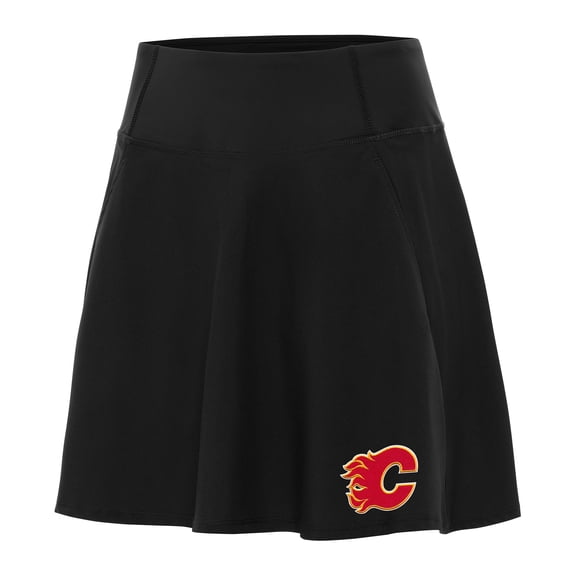Women's Antigua Black Calgary Flames Chip Skort