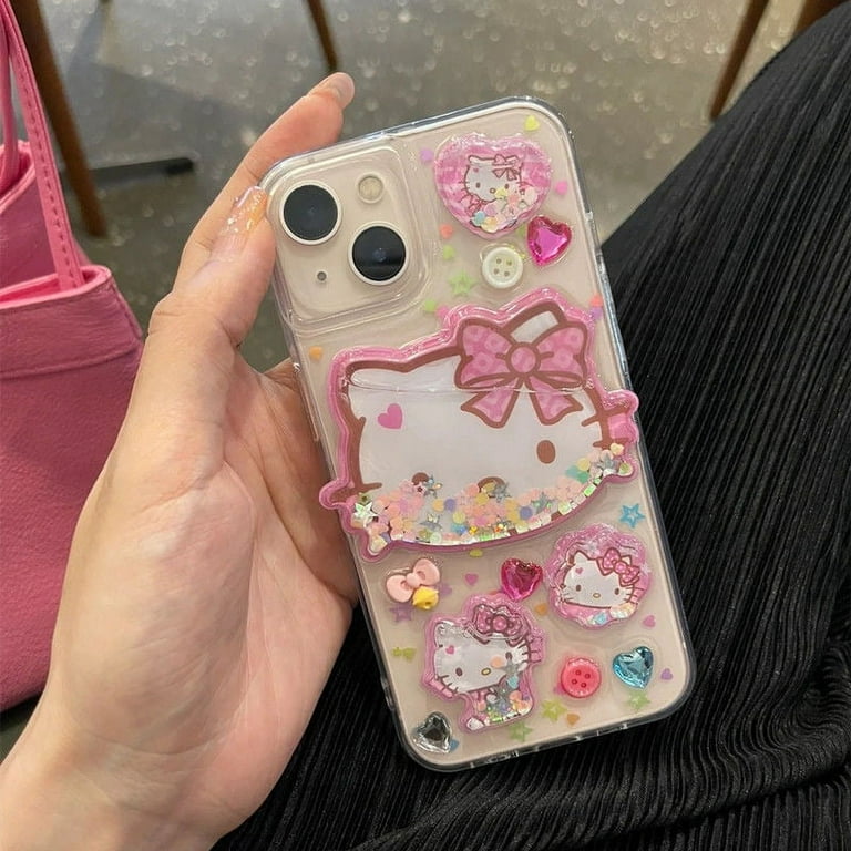Sanrio 3D Hello Kitty Quicksand Phone Case For Iphone 15 11 12 13 - Main Image