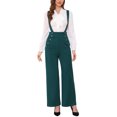 thumbnail image 1 of INSPIRAR CHIC Mono de Mujer con Tirantes Ajustables y Pierna Ancha, Mono con Tirantes, XL Verde, 1 of 6