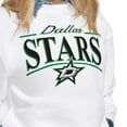 thumbnail image 3 of Women's Starter White Dallas Stars Arch Stripe Fleece Sweatshirt, 3 of 3