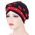thumbnail image 2 of PMVFHDE Women Ruffle Turban Wrap Cap With Pearl Beading Solid Color Hats For Women Camouflage, 2 of 8