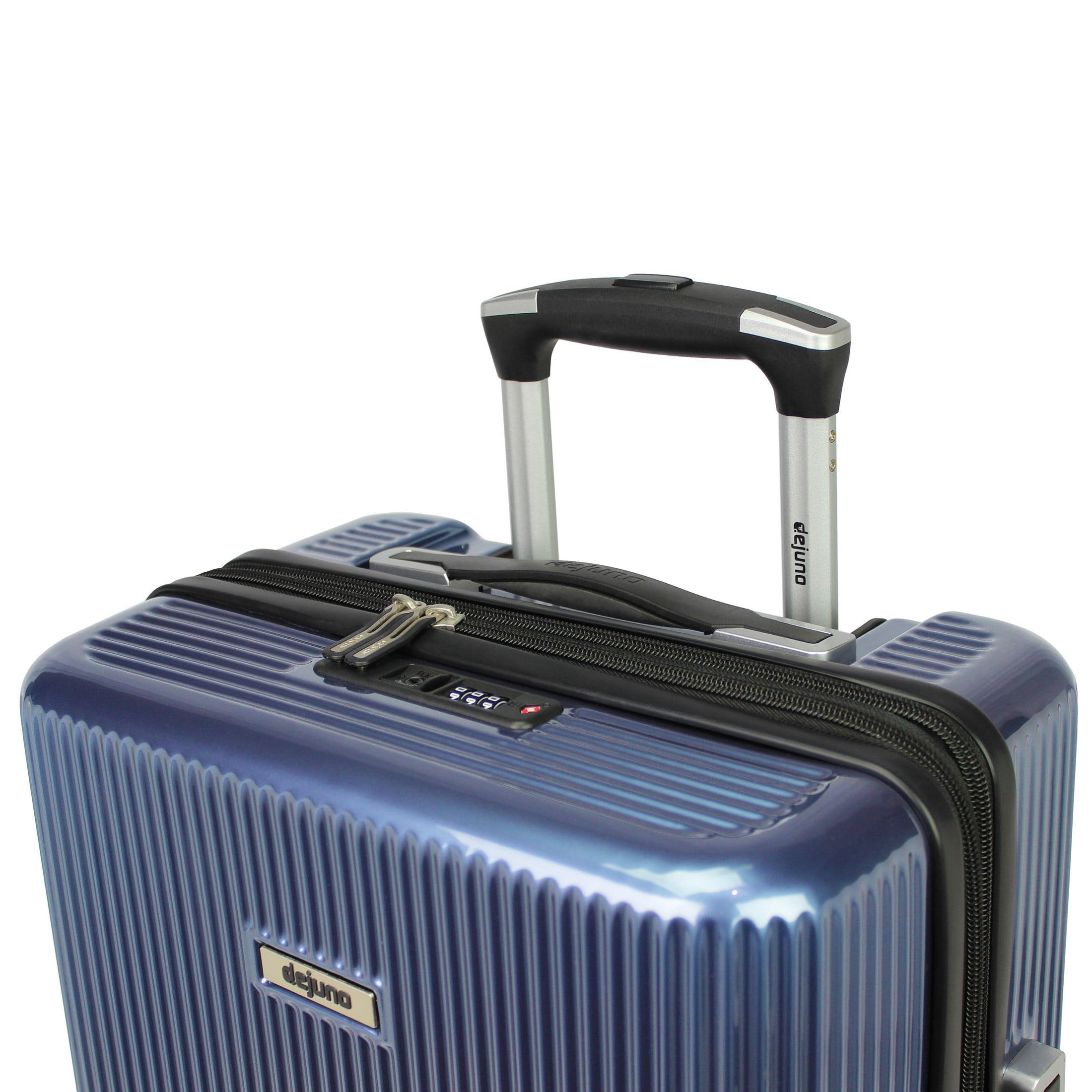 World Traveler Dejuno Monarch 3-Piece Polycarbonate Spinner Luggage Set - Iron Blue