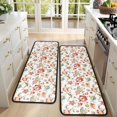 thumbnail image 4 of Kitchen Rugs Sets Of 2,Pioneer Flower Floral Print Pattern Anti Fatigue Kitchen Mat Rugs Non Slip Washable,Decorative Kitchen Floor Mats for Kitchen,Sink,Laundry,17"x47"+17"x47", 4 of 5