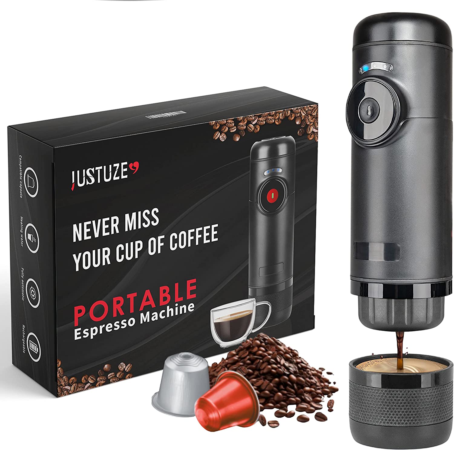 Portable Espresso Machine, Small Single Serve Coffee Maker 20bar 7800