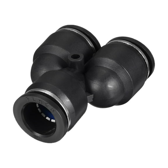 4pcs Push To Connect Fittings Y Type Tube Connect 16 mm or 5/8'' OD Black