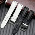 thumbnail image 6 of Fit For SWATCH Watch Strap 17mm 19mm Genuine Cowhide Leather Bracelet Men Women Waterproof Sport Replacement Watchband, 6 of 7