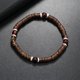 thumbnail image 1 of Nvzi Pulsera de cuentas de cáscara de coco hecha a mano para apilar, pulsera ajustable tejida trenzada hecha a mano -C, 1 of 4