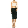 thumbnail image 2 of Be-Girl Women's A-Line Midi Skirt, Velvet, Knee Length, Classic Casual Style SG-79106-S.Green, 2 of 5