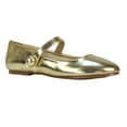 thumbnail image 4 of XY London Womens Joanna Metallic Closed Toe Flat Mary Janes, 4 of 5