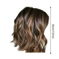 thumbnail image 3 of human hair wigs for women Long Hair Brown Gradient Fiber Head Cover Rose Net Adult Female Costume Wigs Toupees, Khaki, 3 of 4
