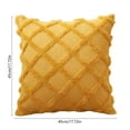 thumbnail image 4 of Taotanxi Yellow Soft Polyester Short Wool Velvet Decorative Throw Pillow Covers 18x18 inch White Rectangular Luxury Style Cushion Cases Pillow Shell for Sofa Bedroom, 4 of 6