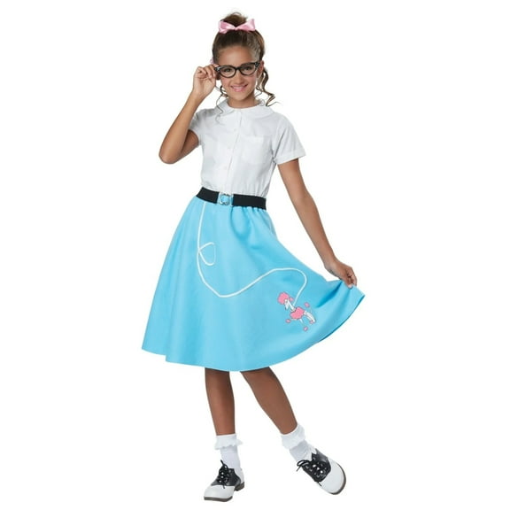 50's Blue Poodle Skirt Child Costume