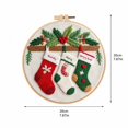 thumbnail image 2 of Christmas Embroidery DIY Kit Hand Stitched Needlepoint Crafting Set for Beginners Holiday Decorative Arts Needlework Supplies Handmade Gift Idea B788, 2 of 3