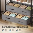 thumbnail image 4 of VIPEK V20 Wire Garment Rack Heavy Duty Rack, Metal Rack with 6 Shelves, 3 Hang Rods for Hanging Garment, Compact Wardrobe Closet, 56.7" L x 14.6" W x 70.9" H, Black, 4 of 8