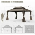 thumbnail image 2 of Domi Outdoor Living 10'x12' Hardtop Aluminum Metal Gazebo Canopy,w/Galvanized Steel Double Roof,Curtain&Netting, 2 of 8