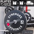 thumbnail image 4 of Synergee Disques Pare-Chocs Disques de Poids Entraînement de Conditionnement de Force Musculation 35 Lb Paire, 4 of 6