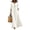 #White 1, variant on Vynhevius Womens Solid Ruffled Dress V Neck Bell Sleeve Button Down Flowy Maxi