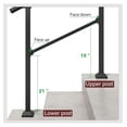 thumbnail image 6 of Hand Rails for Outdoor Steps, 2 Step Handrail 2 Pack, Outdoor Handrail Stair Railing Kit, Safety Hand Rails for Seniors, 6 of 9
