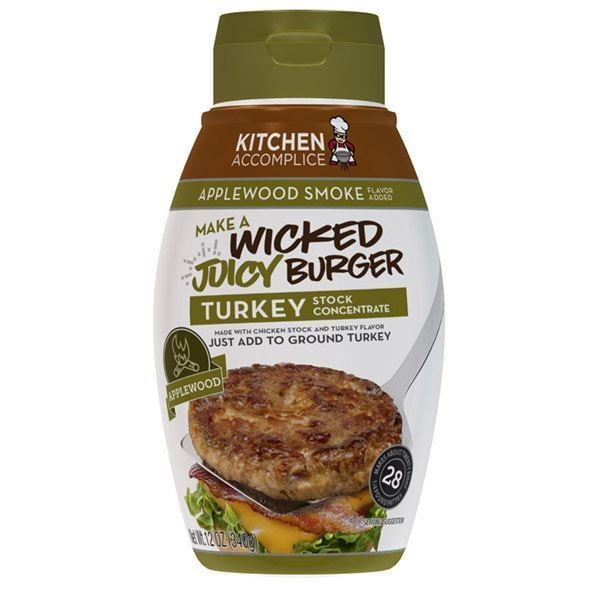 Kitchen Accomplice Wicked Juicy Applewood Smoke Turkey Burger Concentrate (6x12 OZ ) by Kitchen Accomplice