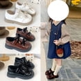 thumbnail image 6 of YunPes Girls Burgundy Shoes Patent Leather Hook and Loop Dress Shoes with Bowknot Kids Chunky Platform Loafers School Uniform Shoes, 6 of 6