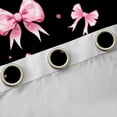 thumbnail image 5 of Homewish Modern Fashion Bowknot Black Out Curtains for Kids, Black Pink Bow-tie Curtains Pack of 2 (42x63 Each), Princess Style Bedroom Curtains, Window Curtains Decor, 5 of 7