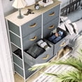 thumbnail image 4 of DWVO 10-Drawer Fabric Storage Dresser Cabinet with Metal Frame for Adults, Organizer in Gray, 4 of 10