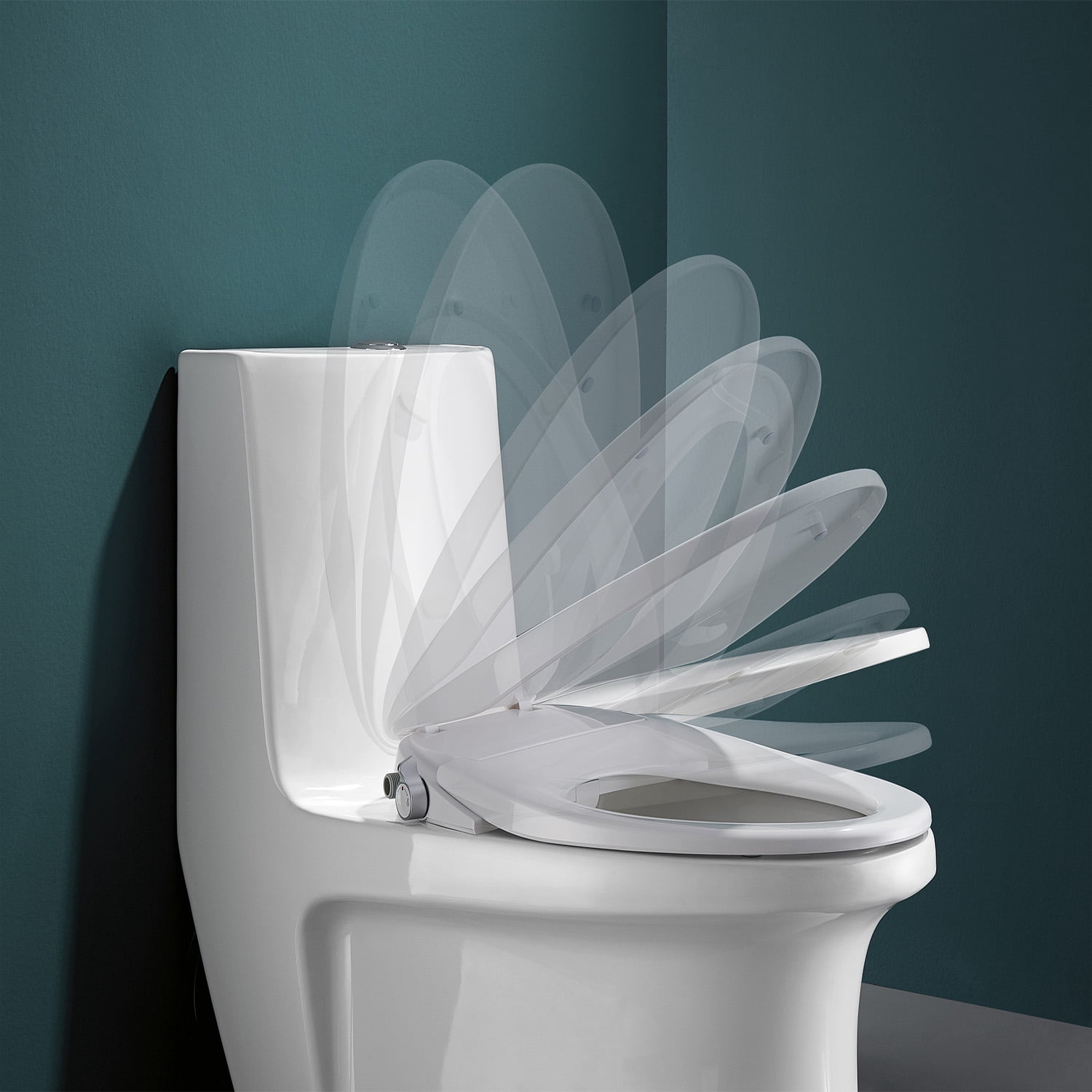 Vinnova Taranto Non-Electric Bidet for Elongated Toilet Seat in White