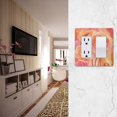 thumbnail image 5 of Yayeee Rocker Switch Wall Plate 1-Gang 4.6"x2.9" Home Decorative Outlet Cover, Pink Flowers, 5 of 6
