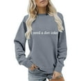 thumbnail image 4 of QASIEATN Trendy Fall Women's Hoodless Pullover Funny Moms Crewneck Sweatshirt Long Sleeve Sweatshirt for Women Crewneck Fleece Sweater Retro Fall Sweatshirt, 4 of 6