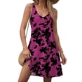 thumbnail image 2 of vigerkar Women's Summer U Neck Dress 2025 A-Line Floral Sleeveless Casual Sundresses with Pockets Hot Pink, XL, 2 of 7