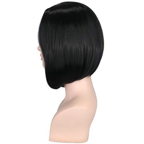 Fairnull Women Center Parting Cosplay Party Daily Bobo Short Straight Hair Wig Hairpiece