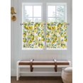 thumbnail image 2 of Lemon 2 Panel Kitchen Curtains for Small Windows, Yellow Fruits Summer Watercolor Botanical Leaf Plant Bathroom Tier Curtain, Short Window Treatment for Bedroom/Living Room 55"x36", 2 of 6