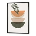 thumbnail image 2 of Designart Abstract Geometrical Sun and Moon With Leaf II FLOAT FRAME WALL ART, 2 of 4