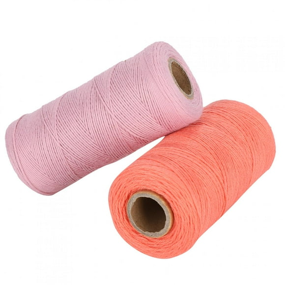 Oubit Cotton Weaving Yarn,2Pcs Embroidery Machine Thread Warp Yarn Embroidery Machine Thread Ultra Responsive