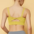 thumbnail image 6 of IWRICH Sports Bra for Women High Support Strappy Sports Bra Moulded Cup High Impact Workout Tops Yellow XL, 6 of 6