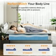 thumbnail image 4 of POSMOND 10 inch Queen Size Mattress, Cooling Gel Memory Foam Hybrid Mattress in a Box, Individually Pocketed Springs, Bamboo Charcoal Cotton, Motion Isolation, CertiPUR-US Certified, Medium Firm, 4 of 10