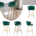 thumbnail image 2 of 30 Inch Velvet Dining Chairs, Modern Dining Chair with Golden Metal Legs, Simple Bar Stool Upholstered Dining Chairs, Accent Desk Chair Dining Room, Kitchen, Vanity, Living Room(Green,Set of 2), 2 of 10